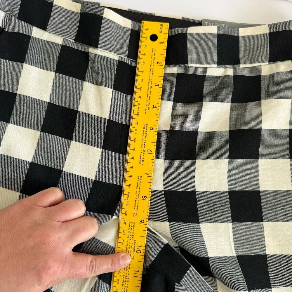 NWT‎ Talbots High Waist Hampshire Ankle Check Pants Sz 10 Petite Petites Wool